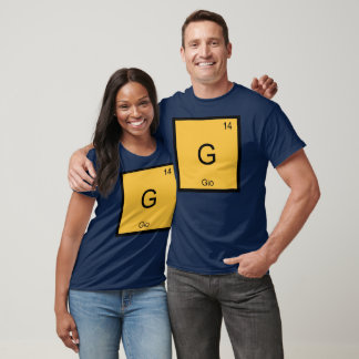 Gio naam scheikunde element periodiek systeem t-shirt