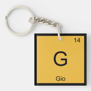 Gio Name Chemistry Element Periodieke Tabel Sleutelhanger