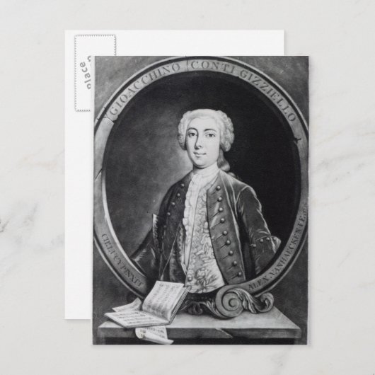 Gioacchino Conti, "Gizziello" Briefkaart (Voorkant / Achterkant)