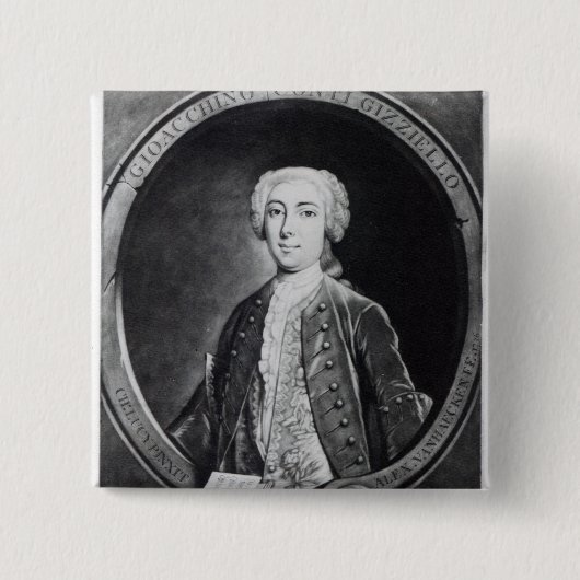 Gioacchino Conti, "Gizziello", Vierkante Button 5,1 Cm (Voorkant)