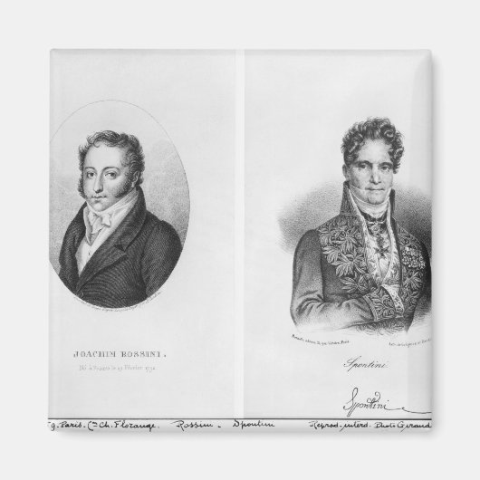 Gioacchino Rossini Gaspare gegraveerd door Magneet (Voorkant)