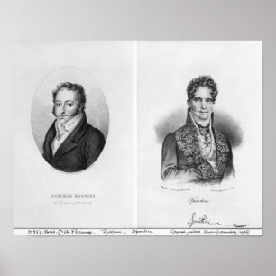 Gioacchino Rossini Gaspare gegraveerd door Poster