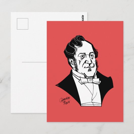 Gioachino Rossini Briefkaart (Voorkant / Achterkant)
