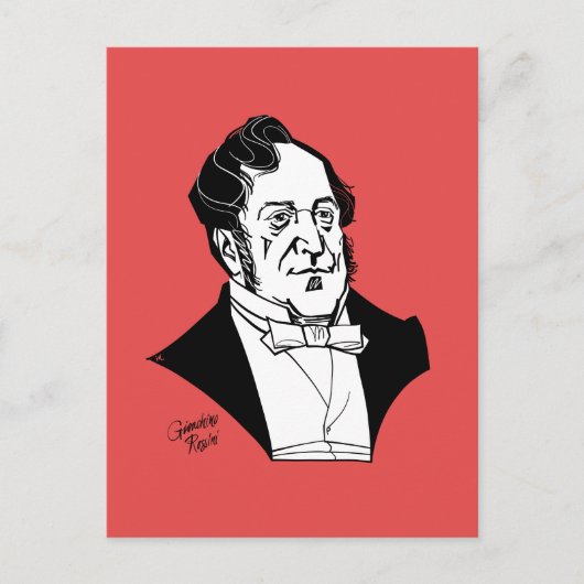 Gioachino Rossini Briefkaart (Voorkant)