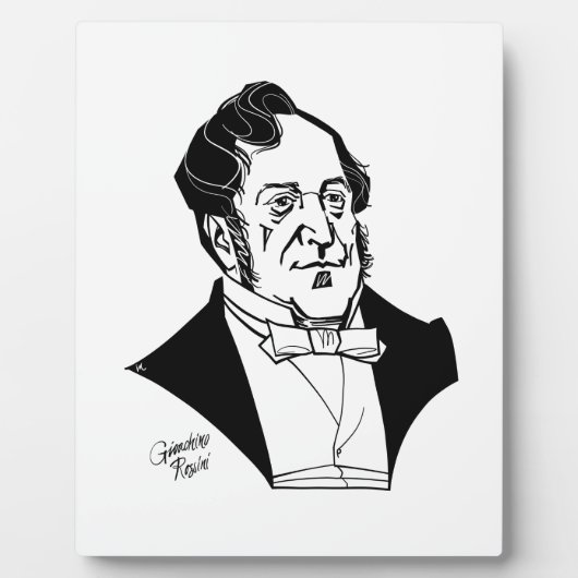 Gioachino Rossini Fotoplaat (Voorkant)