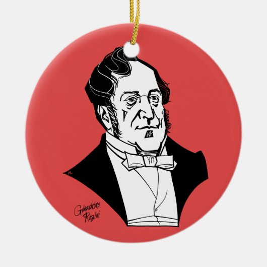 Gioachino Rossini Keramisch Ornament (Voorkant)