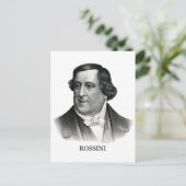 Gioachino Rossini, zwart Briefkaart (Staand voorkant)