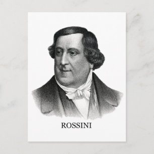 Gioachino Rossini, zwart Briefkaart