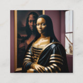 Gioconda Afro Vierkante Visitekaartje (Achterkant)
