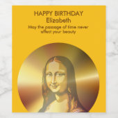 Gioconda Mona Lisa Leonardo Da Vinci Art Wijn Etiket (Enkel label)