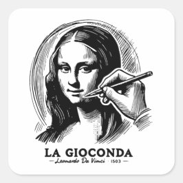 Gioconda Vierkante Sticker