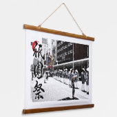 Gionmatsuri Festival Hangend Wandkleed (Gebogen)