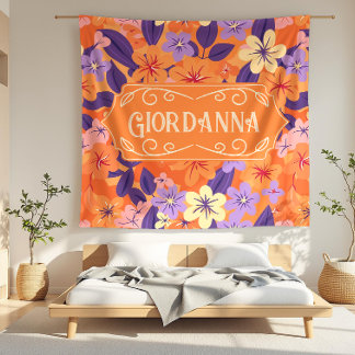 Giordanna Moderne Bloemen Kleurrijke Bloemen Fleece Deken