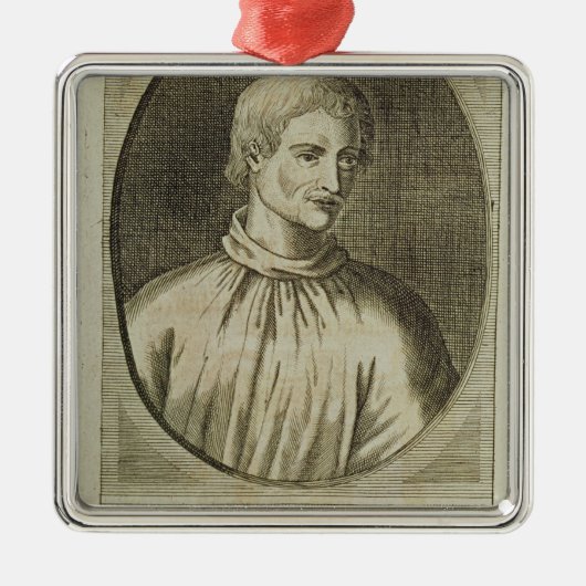 Giordano Bruno Metalen Ornament (Voorkant)