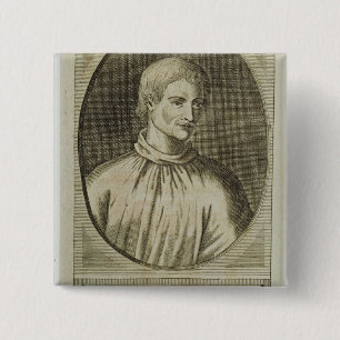 Giordano Bruno Vierkante Button 5,1 Cm