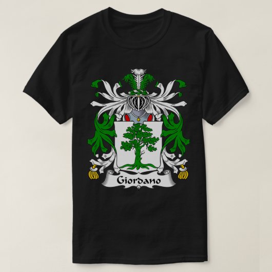 Giordano Coat of Arms Family Crest T-shirt (Design voorkant)