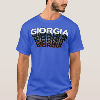 Giorgia Grappige Retro Vintage Zonsondergang Giorg T-shirt