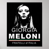 Giorgia Meloni Fratelli d'Italia Italië Mannen Vro Poster (Voorkant)