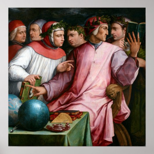 Giorgio Vasari Six Tuscan Poets Poster (Voorkant)