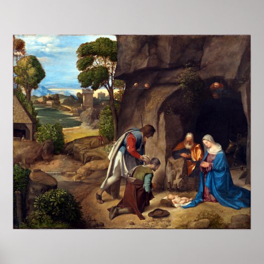 Giorgione Adoration of the Shepherds Poster (Voorkant)