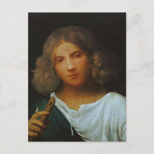Giorgione-Boy met flute Briefkaart (Voorkant)