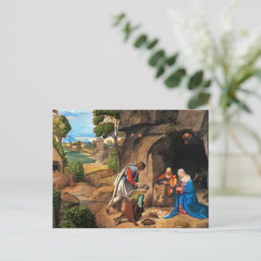 Giorgione - De adoratie van de herders Briefkaart (Staand voorkant)