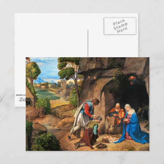 Giorgione - De adoratie van de herders Briefkaart (Voorkant / Achterkant)