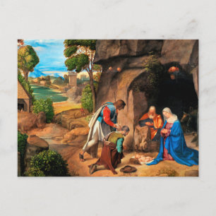 Giorgione - De adoratie van de herders Briefkaart