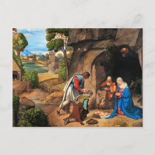 Giorgione - De adoratie van de herders Briefkaart (Voorkant)