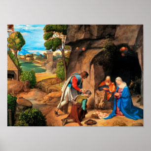 Giorgione - De adoratie van de herders Poster