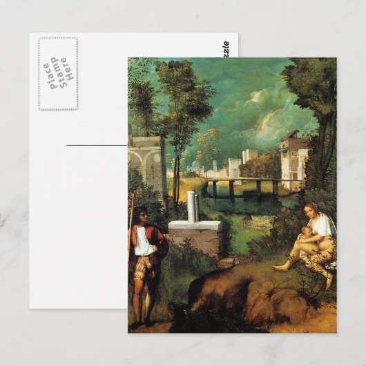 Giorgione The Tempest Briefkaart (Voorkant / Achterkant)