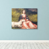 Giorgione's Woman with Unicorn (1510) Canvas (Insitu (Houten vloer))