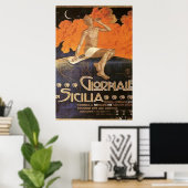 Giornale di Sicilia  Italiaans reisbureau Poster (Thuiskantoor)