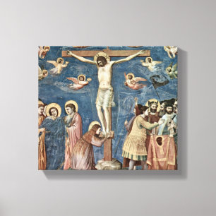 Giotto di Bondone - Crucifixion Canvas Afdruk
