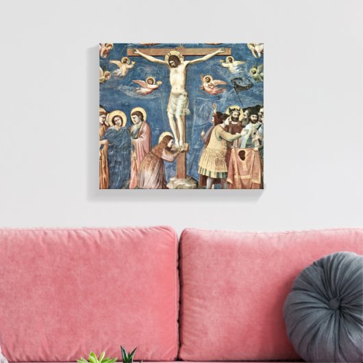 Giotto di Bondone - Crucifixion Canvas Afdruk (Insitu (Woonkamer))