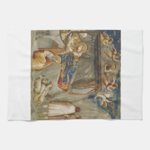 Giotto di Bondone De Geboorte Kurenverzameling Theedoek