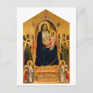 Giotto's Ognissanti (Alle Heiligen) Madonna Maestà Briefkaart