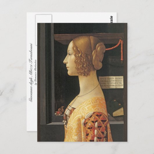 Giovanna degli Albizzi Tornabouni Briefkaart (Voorkant / Achterkant)