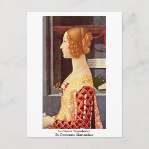 Giovanna Tornabuoni door Domenico Ghirlandaio Briefkaart