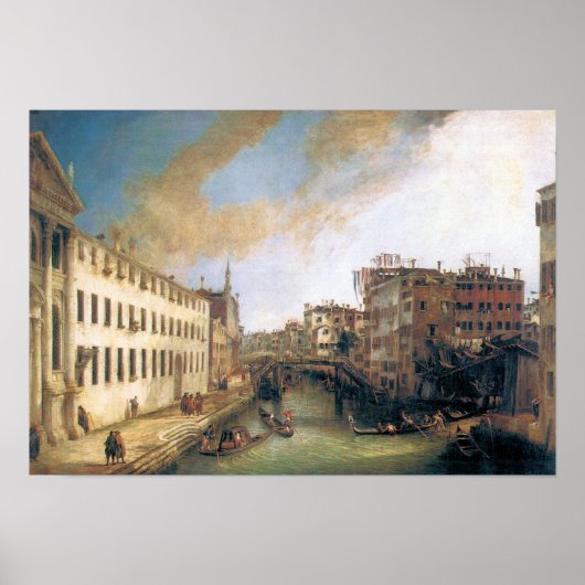 Giovanni Antonio Canal-The rivier de Mendicanti Poster (Voorkant)