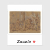 Giovanni B. Castiglione: De verdrijving van Hagar Sticker (Vel)