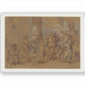 Giovanni B. Castiglione: De verdrijving van Hagar Sticker (Voorkant)