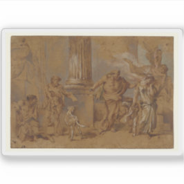 Giovanni B. Castiglione: De verdrijving van Hagar Sticker