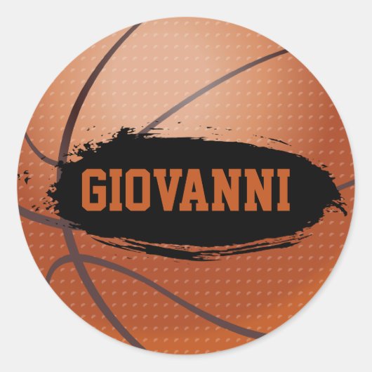 Giovanni Basketbal Naam Stickers (Voorkant)