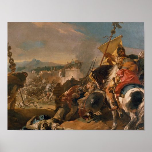 Giovanni Battista Tiepolo - De Capture of Carthage Poster (Voorkant)