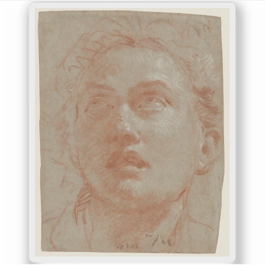 Giovanni Battista Tiepolo - Hoofd van een Man Sticker (Voorkant)