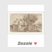 Giovanni Battista Tiepolo - Uitzicht van een villa Sticker (Vel)