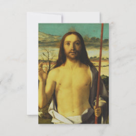 Giovanni Bellini’s Christ Blessing Holy Card Bedankkaart