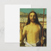 Giovanni Bellini’s Christ Blessing Holy Card Bedankkaart (Voorkant / Achterkant)