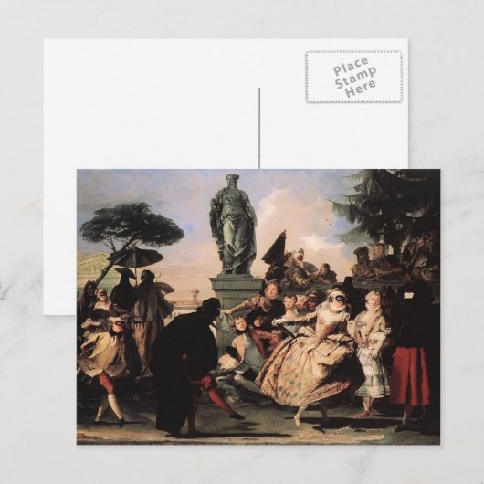 Giovanni Domenico Tiepolo- Minuet Briefkaart (Voorkant / Achterkant)
